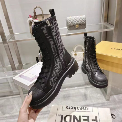 High Quality Luxury Fendi Domino FF Ankle Boots – Style 07731 product detail