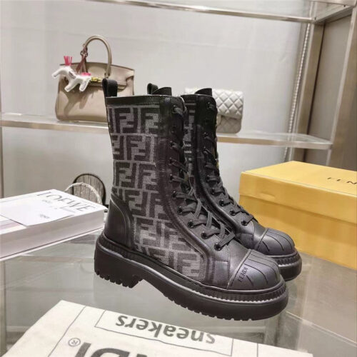 High Quality Luxury Fendi Domino FF Ankle Boots – Style 07731