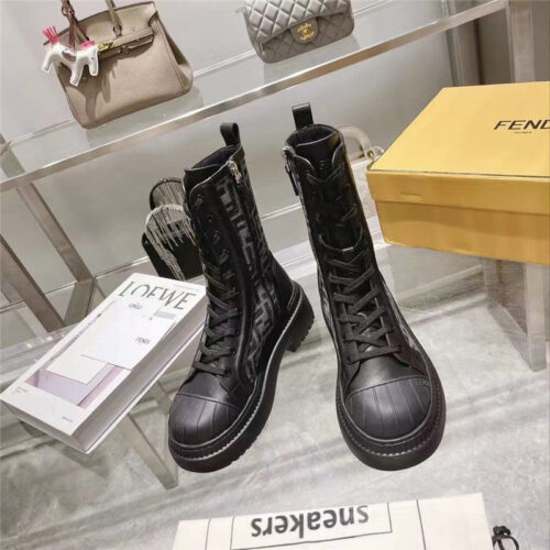 High Quality Luxury Fendi Domino FF Ankle Boots – Style 07731 alternate view