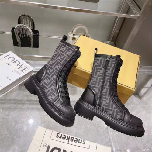 High Quality Luxury Fendi Domino FF Ankle Boots – Style 07731 product detail