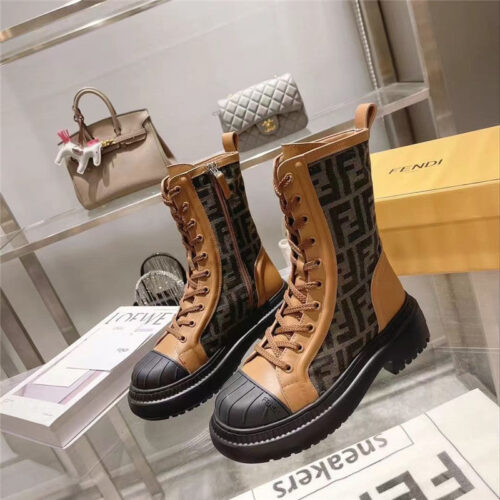 High Quality Luxury Fendi Domino FF Ankle Boots alternate view