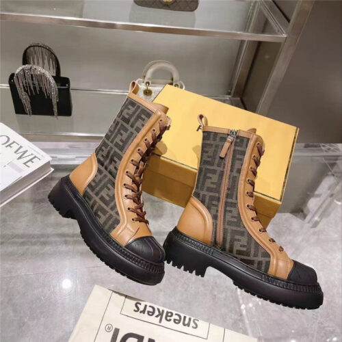 High Quality Luxury Fendi Domino FF Ankle Boots product detail