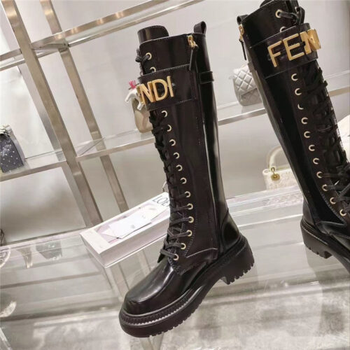 High Quality Luxury Fendi Domino FF Long Boots – Style 66483 product detail