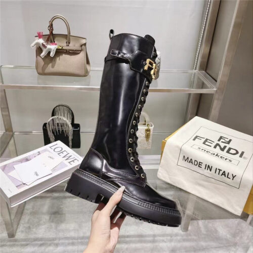 High Quality Luxury Fendi Domino FF Long Boots – Style 66483 product detail