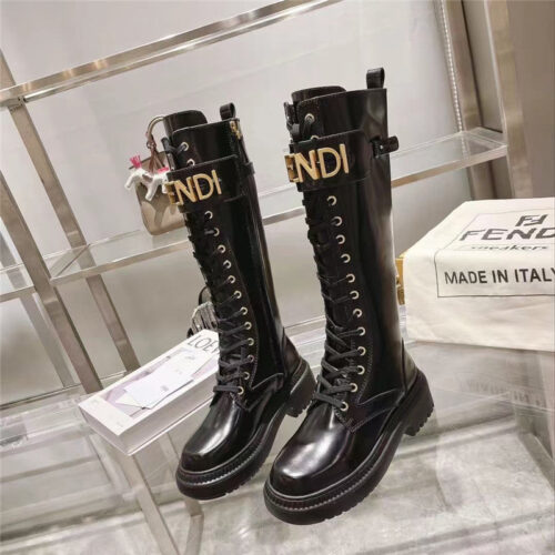 High Quality Luxury Fendi Domino FF Long Boots – Style 66483