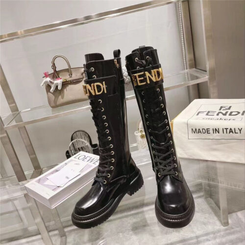 High Quality Luxury Fendi Domino FF Long Boots – Style 66483 product detail