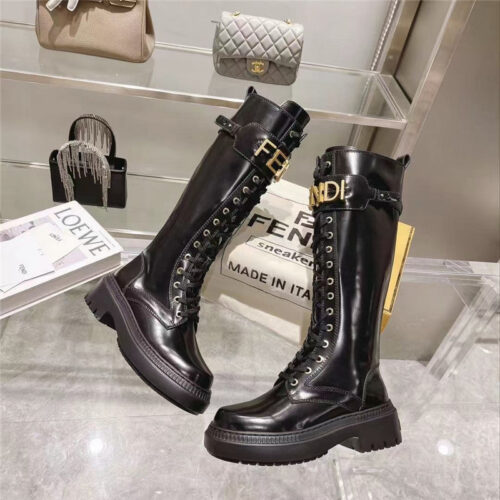 High Quality Luxury Fendi Domino FF Long Boots – Style 66483 product detail