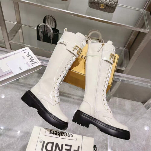 High Quality Luxury Fendi Domino FF Long Boots alternate view
