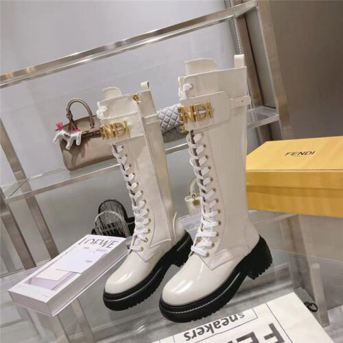 High Quality Luxury Fendi Domino FF Long Boots