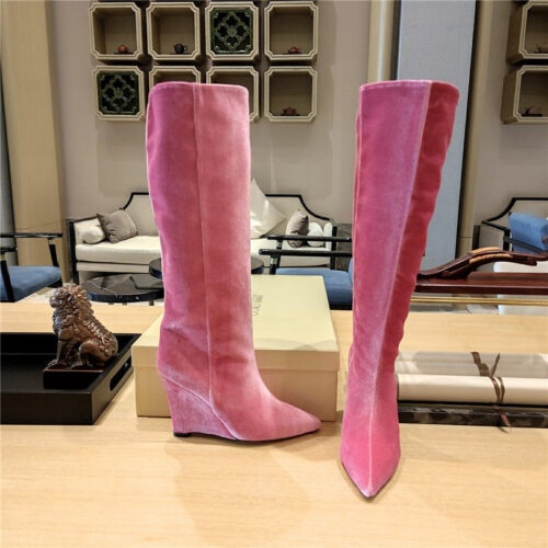 High Quality Luxury Jimmy Choo Wedge Long Boots – Style 99959 alternate view