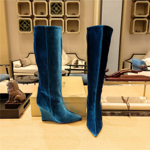 High Quality Luxury Jimmy Choo Wedge Long Boots – Style 53623 alternate view