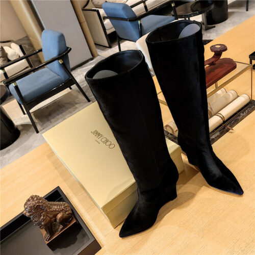 High Quality Luxury Jimmy Choo Wedge Long Boots – Style 14071 product detail