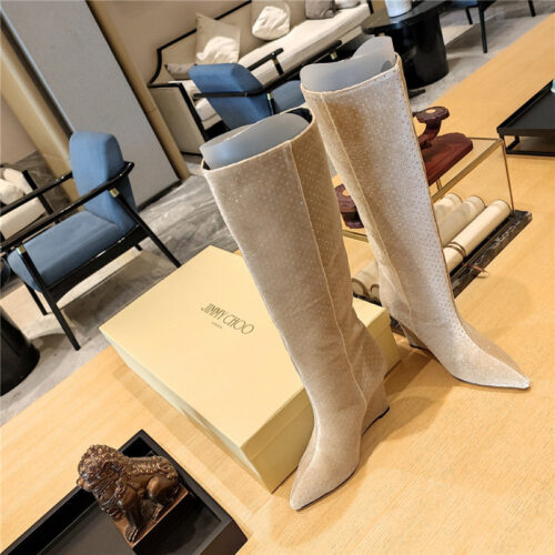 High Quality Luxury Jimmy Choo Wedge Long Boots – Style 76215 product detail