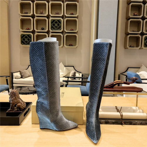 High Quality Luxury Jimmy Choo Wedge Long Boots alternate view