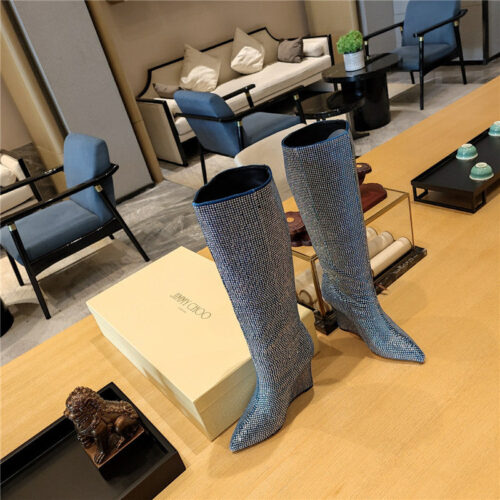 High Quality Luxury Jimmy Choo Wedge Long Boots – Style 02199 product detail