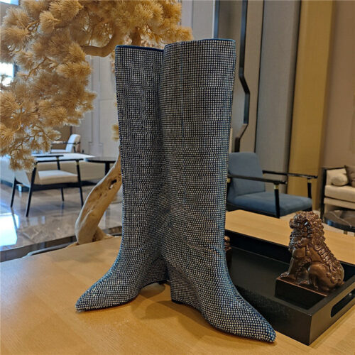High Quality Luxury Jimmy Choo Wedge Long Boots – Style 02199 product detail