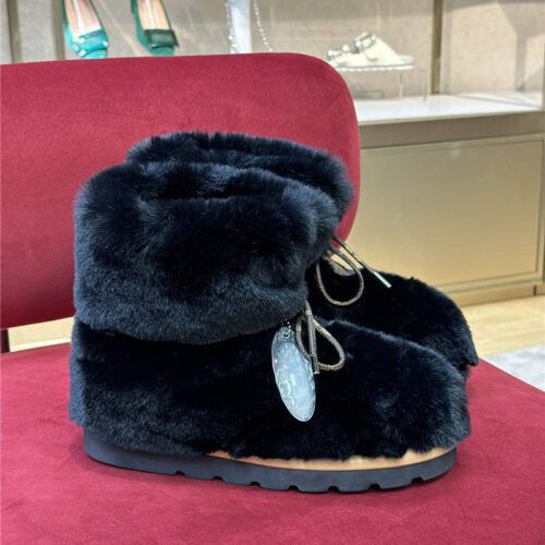 High Quality Luxury Louis Vuitton Woven Wool Down Boots