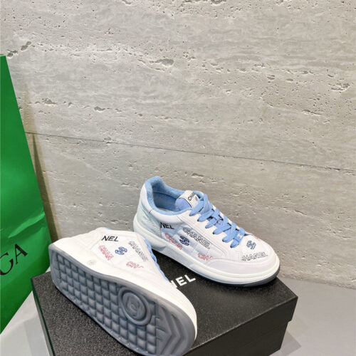 High Quality Luxury Chanel Embroidered White Sneakers – Style 88038 product detail
