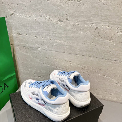 High Quality Luxury Chanel Embroidered White Sneakers – Style 88038 product detail