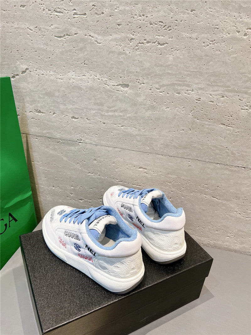 High Quality Luxury Chanel Embroidered White Sneakers – Style 88038 product detail