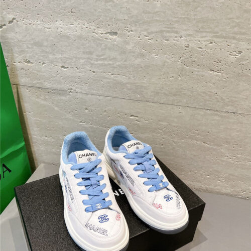 High Quality Luxury Chanel Embroidered White Sneakers – Style 88038 alternate view