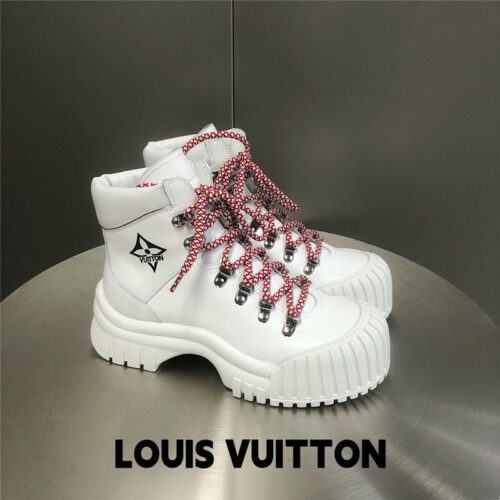 High Quality Luxury Louis Vuitton Ruby Flat Ranger Shoes
