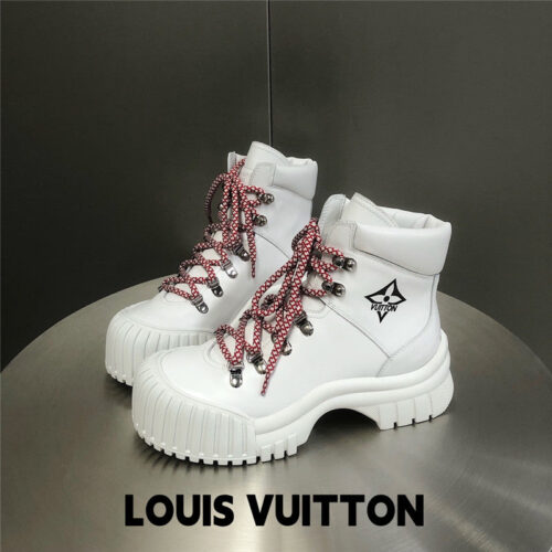 High Quality Luxury Louis Vuitton Ruby Flat Ranger Shoes alternate view
