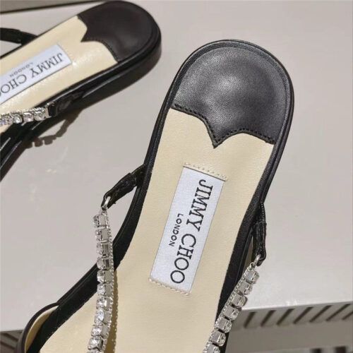 High Quality Luxury Jimmy Choo Strappy Rhinestone Slides – Style 98871 product detail