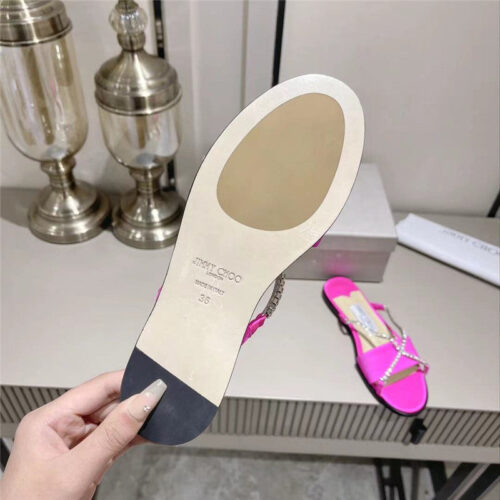 High Quality Luxury Jimmy Choo Strappy Rhinestone Slides product detail