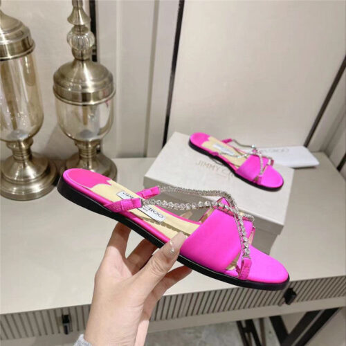 High Quality Luxury Jimmy Choo Strappy Rhinestone Slides alternate view