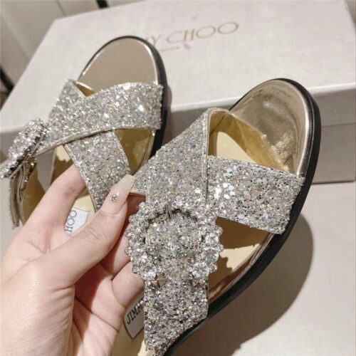 High Quality Luxury Jimmy Choo Rhinestone C Buckle Slides – Style 02167 product detail