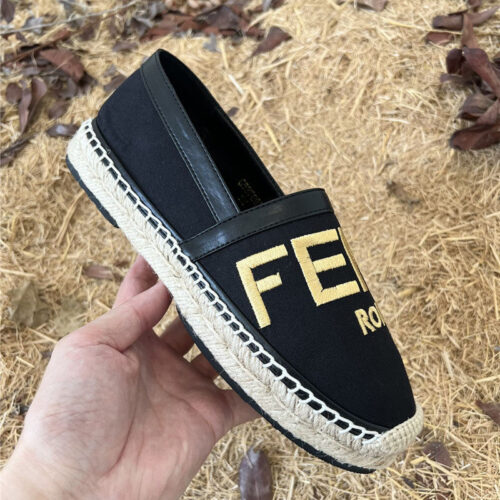 High Quality Luxury Fendi Espadrille Fisherman Shoes alternate view