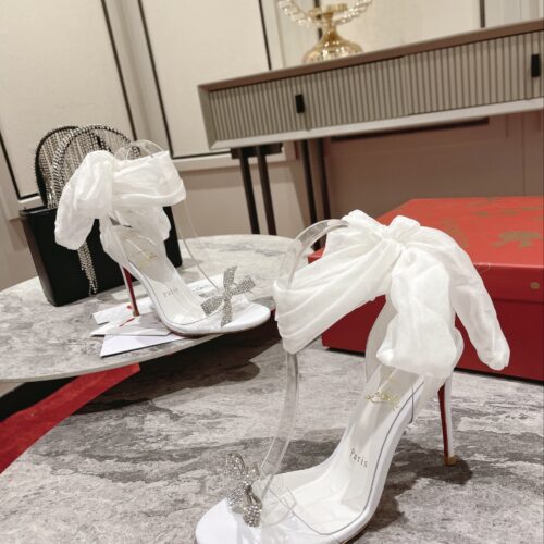 High Quality Luxury Christian Louboutin Butterfly Diamond Buckle Sandals – Style 57108 product detail