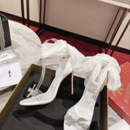 High Quality Luxury Christian Louboutin Butterfly Diamond Buckle Sandals – Style 57108 product detail