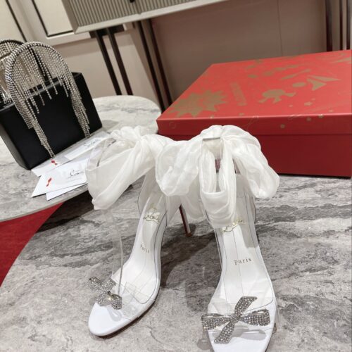 High Quality Luxury Christian Louboutin Butterfly Diamond Buckle Sandals – Style 57108 product detail