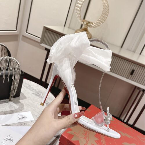High Quality Luxury Christian Louboutin Butterfly Diamond Buckle Sandals – Style 57108 product detail
