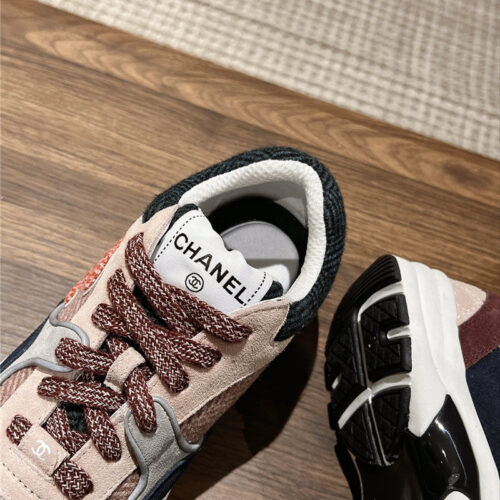 High Quality Luxury Chanel Tweed Stitching Casual Sneakers – Style 38694 product detail