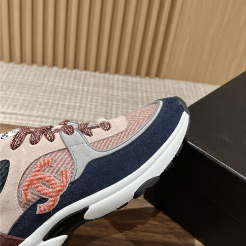 High Quality Luxury Chanel Tweed Stitching Casual Sneakers – Style 38694 product detail