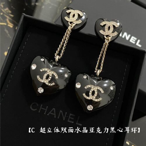 High Quality Luxury Chanel Crystal Diamond Earrings – Style 49803 alternate view