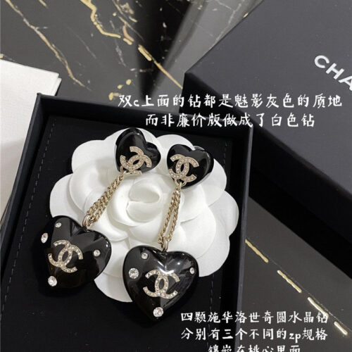High Quality Luxury Chanel Crystal Diamond Earrings – Style 49803 product detail