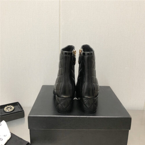 High Quality Luxury Chanel Classic Pearl Chunky Ankle Boots – Style 77574 product detail