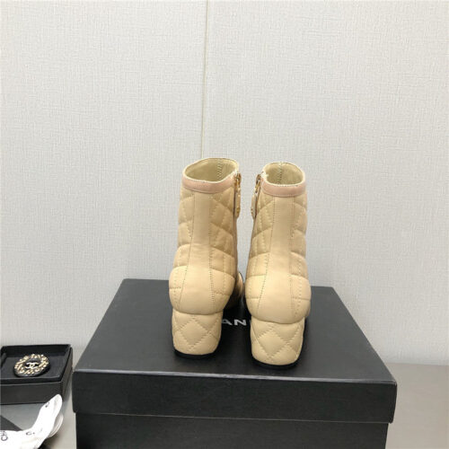 High Quality Luxury Chanel Classic Pearl Chunky Ankle Boots – Style 12038 product detail