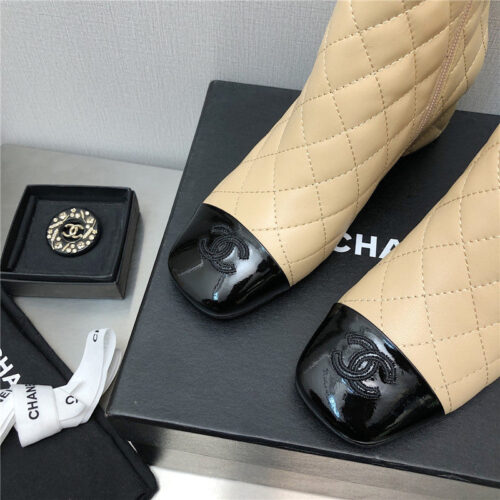 High Quality Luxury Chanel Classic Pearl Chunky Ankle Boots – Style 12038 product detail