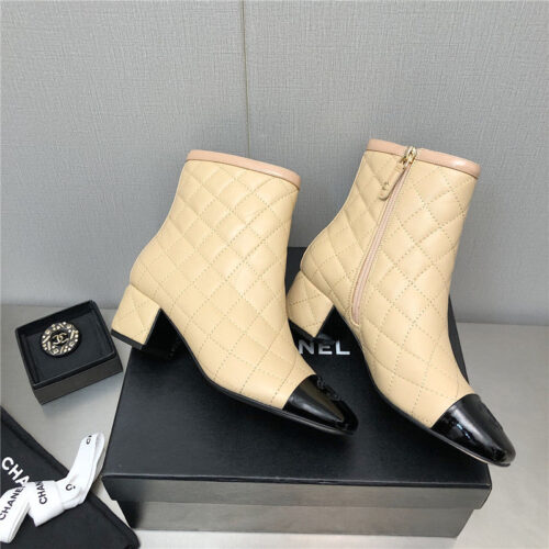 High Quality Luxury Chanel Classic Pearl Chunky Ankle Boots – Style 12038 product detail