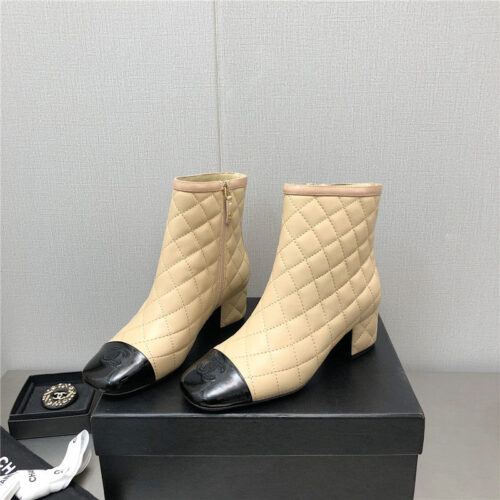High Quality Luxury Chanel Classic Pearl Chunky Ankle Boots – Style 12038 product detail