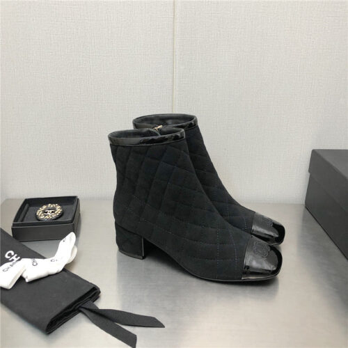 High Quality Luxury Chanel Classic Pearl Chunky Ankle Boots