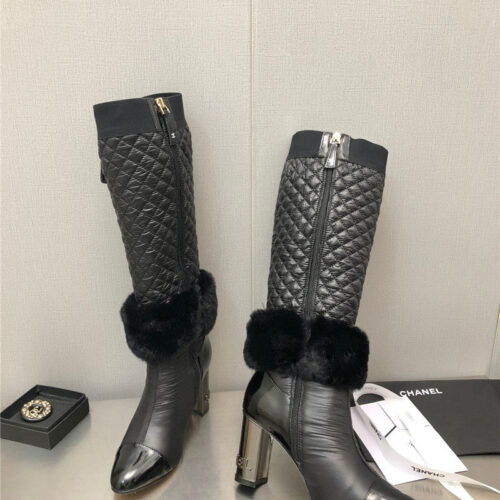 High Quality Luxury Chanel Colorblock Classic Embroidered Long Boots – Style 03494 product detail