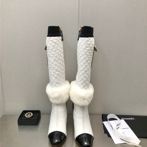 High Quality Luxury Chanel Colorblock Classic Embroidered Long Boots – Style 72422 alternate view