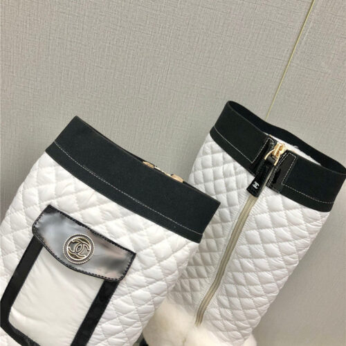 High Quality Luxury Chanel Colorblock Classic Embroidered Long Boots – Style 72422 product detail