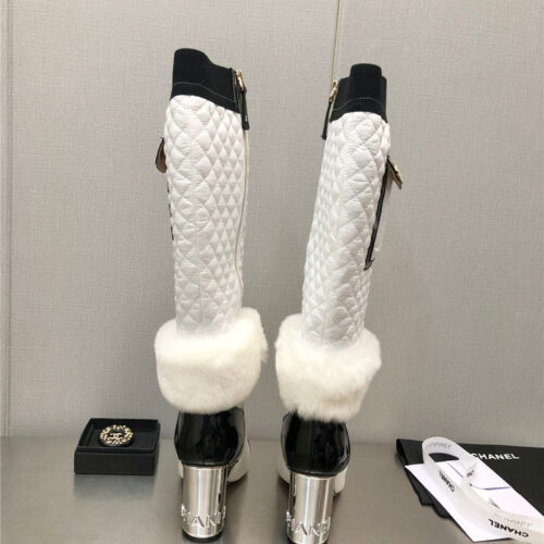 High Quality Luxury Chanel Colorblock Classic Embroidered Long Boots – Style 72422 product detail